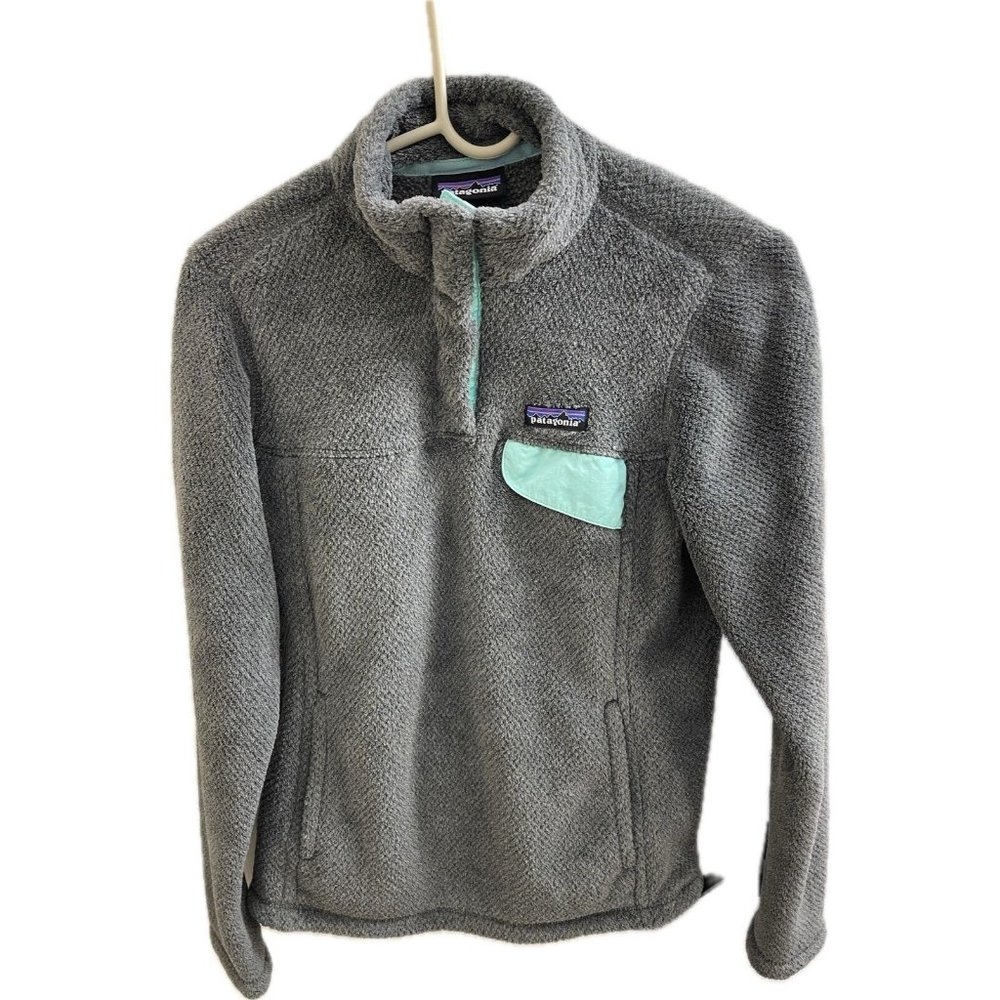 Patagonia Women's Re-Tool Snap-T Fleece Pullover 25443 Grey Blue Medium